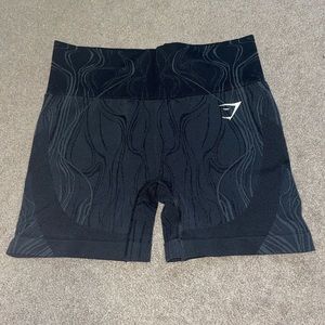 Gymshark Seamless Marble Shorts Black Marble